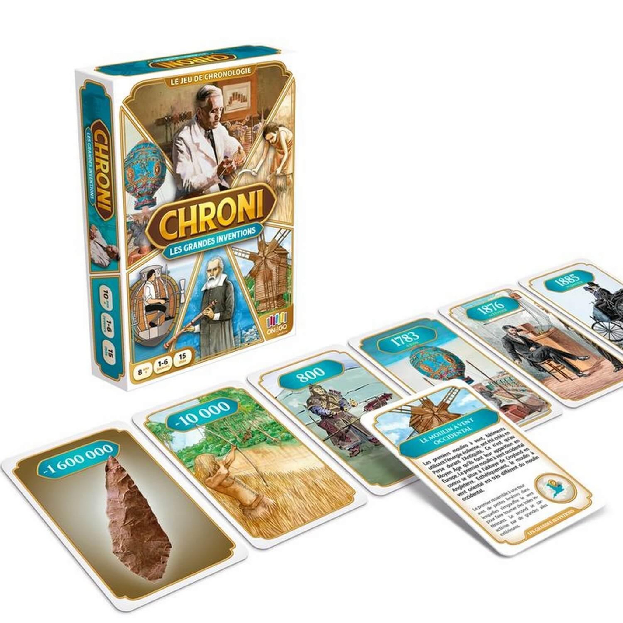 Voir la diapositive 2 : Jeu de société On the go editions Chroni Les Grandes Inventions