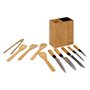 Voir la diapositive 5 : FIVE Bloc Couteaux & Ustensiles  Blackbamboo  35cm Naturel
