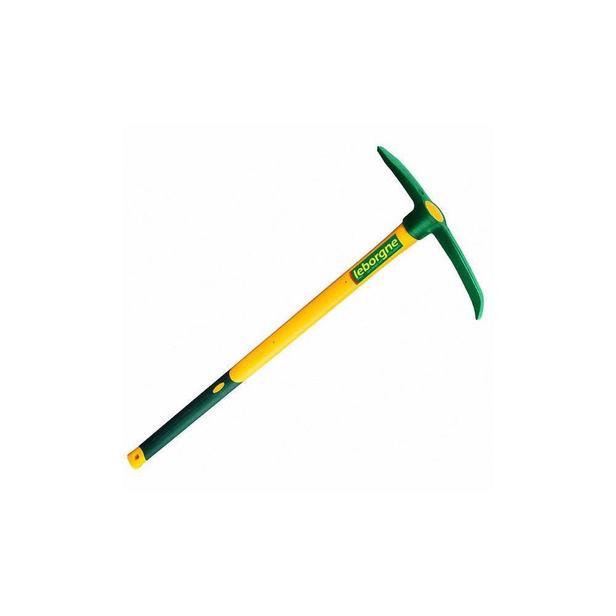 Leborgne Pioche pour plaques d'assainissement novagrip, tête métal avec côtés panne et bec, manche ergonomique 90 cm