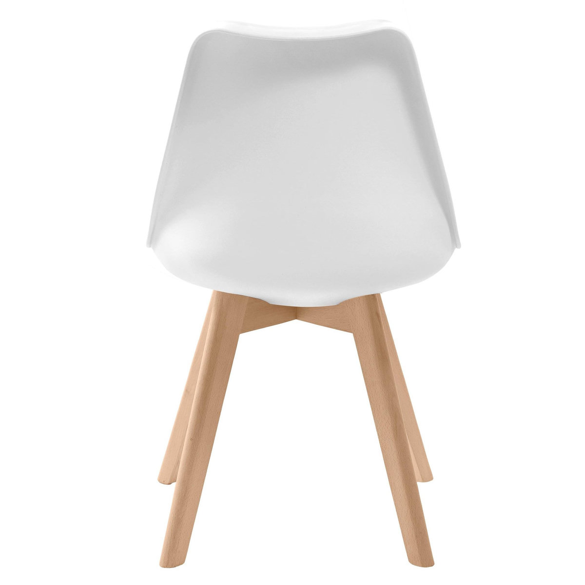 Rendez vous déco Lot de 2 chaises blanches et pieds bois - Skandi