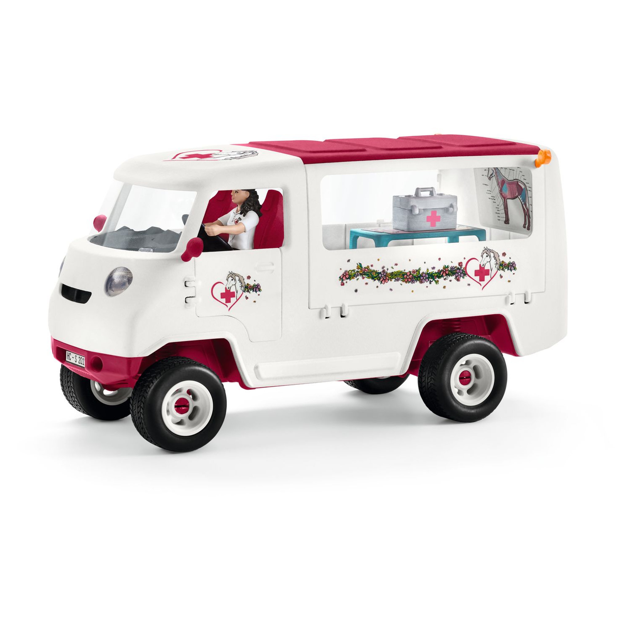 Voir la diapositive 3 : Schleich VETERINAIRE MOBILE AVEC POULAIN HANOVRIEN