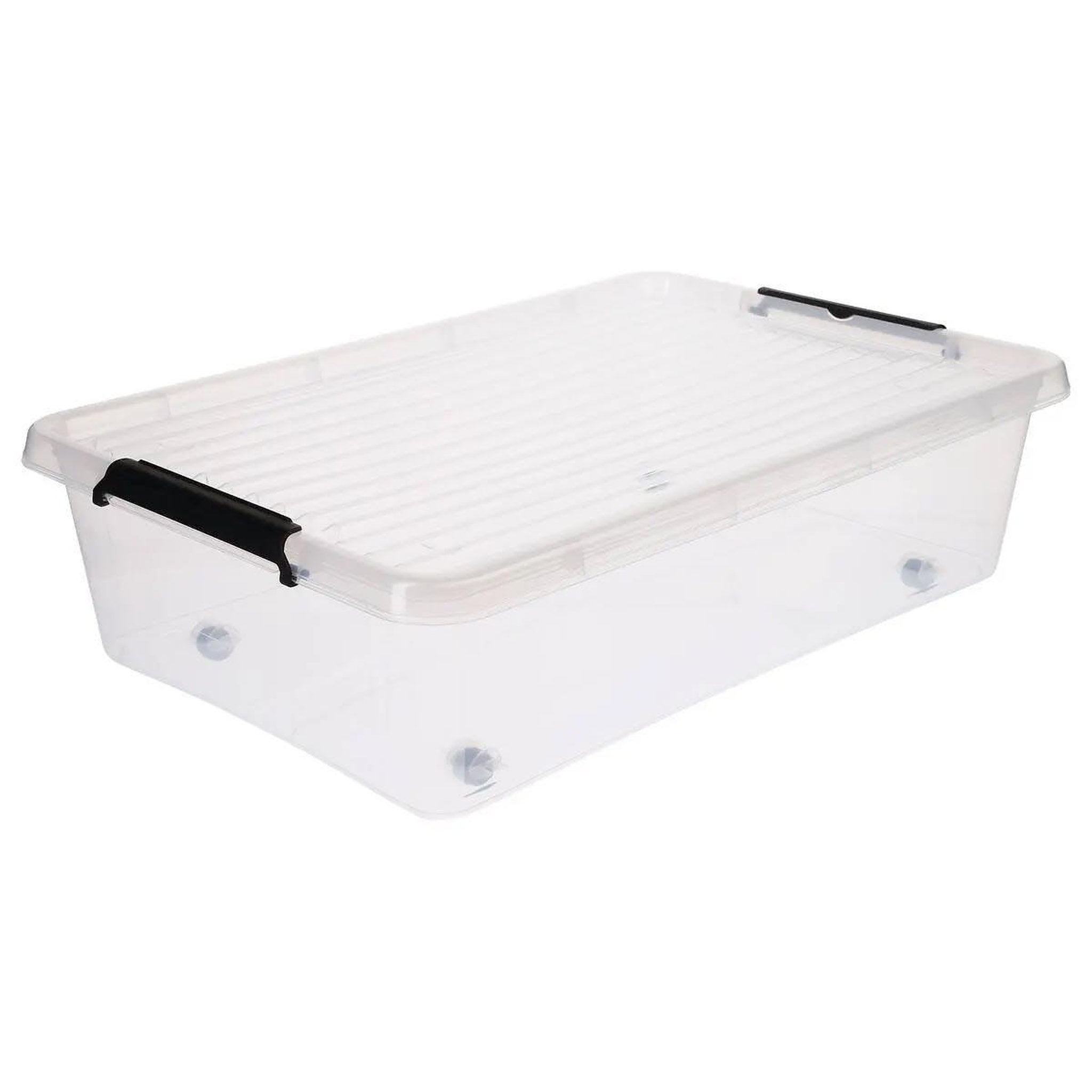 Voir la diapositive 1 : FIVE Boîte de rangement  clip  29l transparent