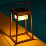 Voir la diapositive 2 : Lumisky Lanterne design sans fil LED VERONA Marron Aluminium H30cm