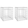 Voir la diapositive 2 : VIDAXL Poteaux a panier de gabion 2 pcs 50x50x60 cm Fer