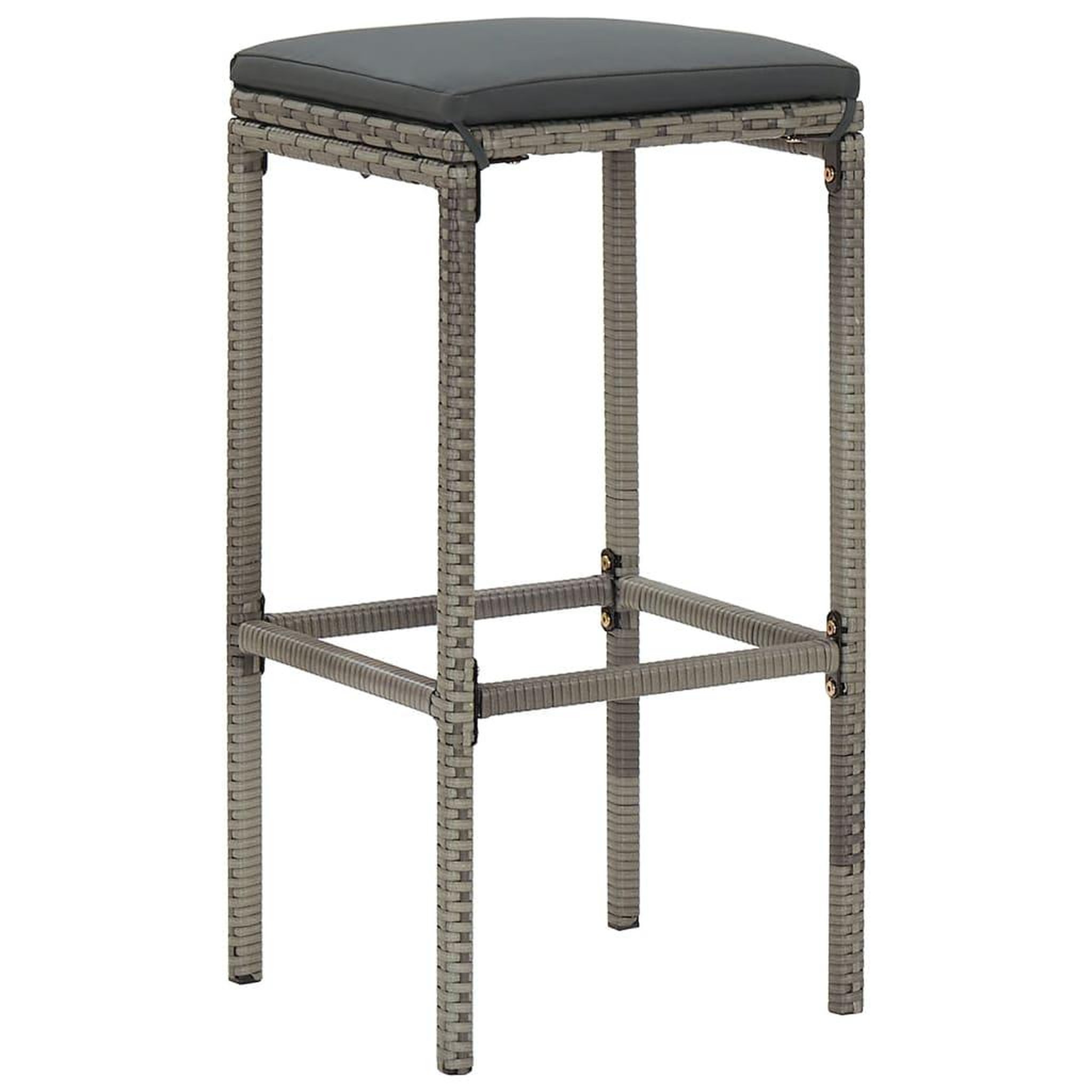 Voir la diapositive 4 : VIDAXL Ensemble de bar de jardin 5 pcs gris bois massif acacia rotin