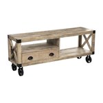 ATMOSPHERA Meuble TV 1 porte en manguier SILAS - Beige