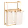 Voir la diapositive 3 : ATMOSPHERA Etagère Bambou avec 2 paniers à linge
