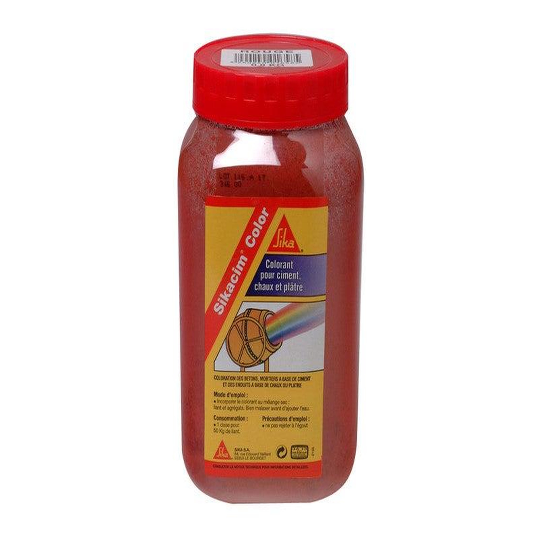 Sika Colorant Pour Mortier Et Béton Sikacim rouge, 1.9 L