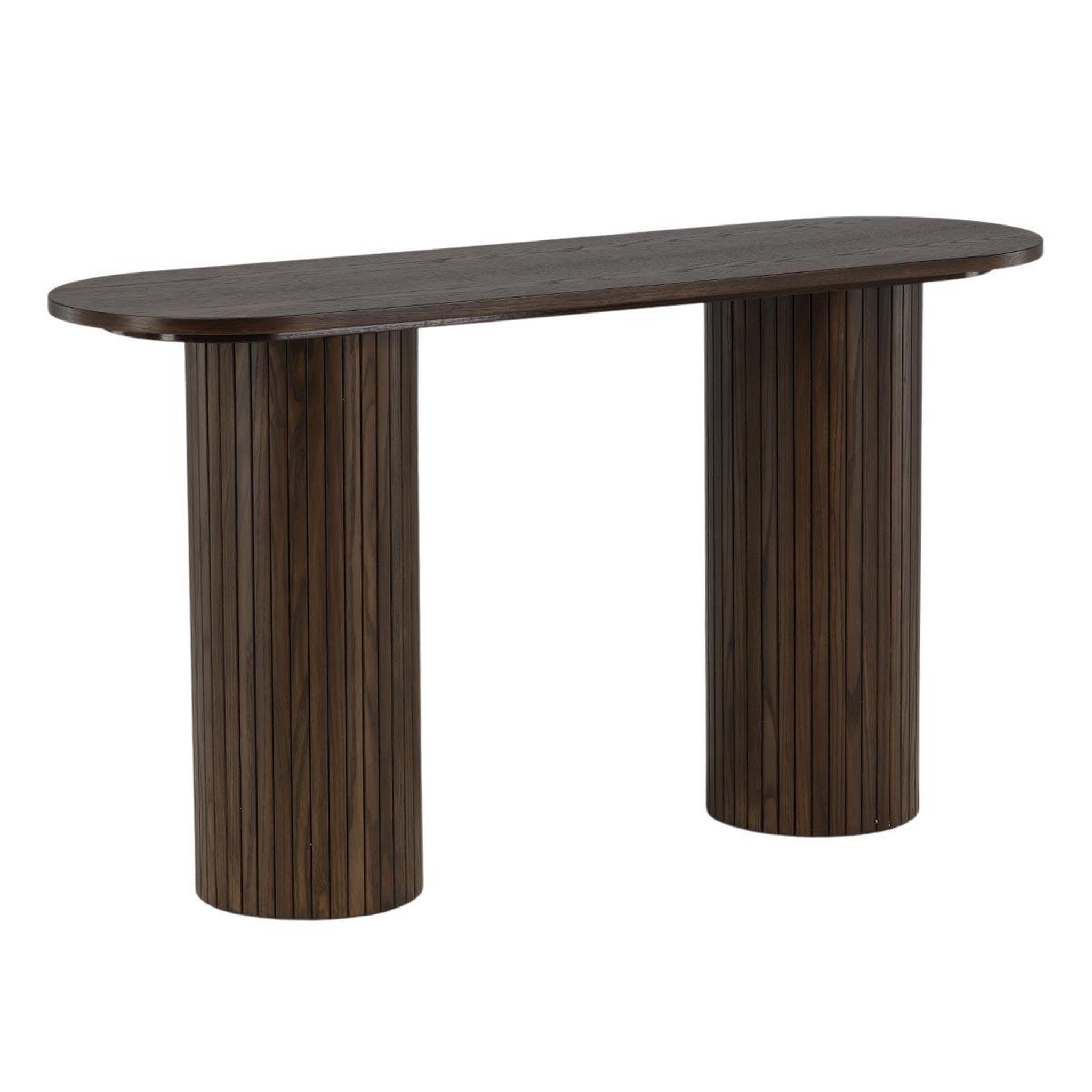 Paris Prix Console design nervuré  bianca  130cm marron