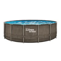 Piscine ovale Active Frame Pool effet Chevron 3 x 2 x 0,84 m