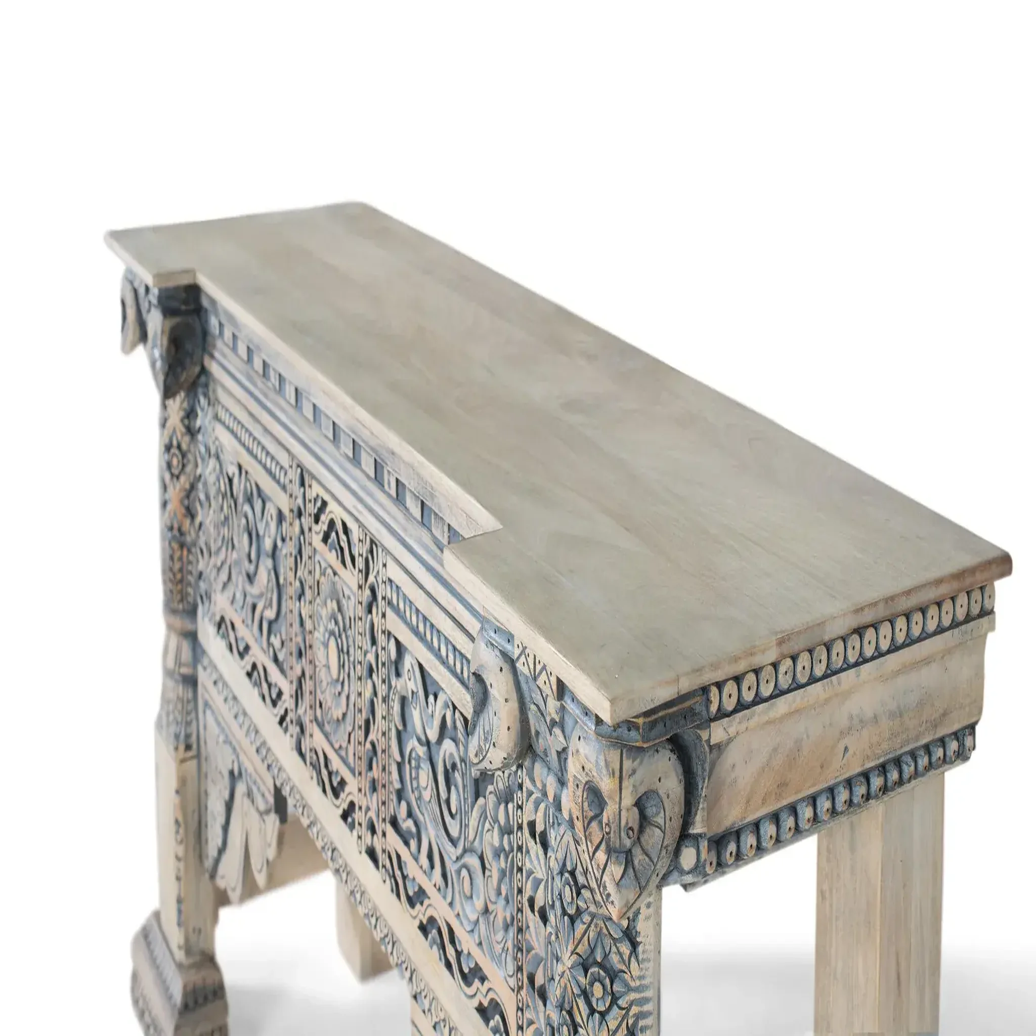 Voir la diapositive 3 : GINER Y COLOMER SL Console en bois de manguier 172 cm style artisanal ethnique