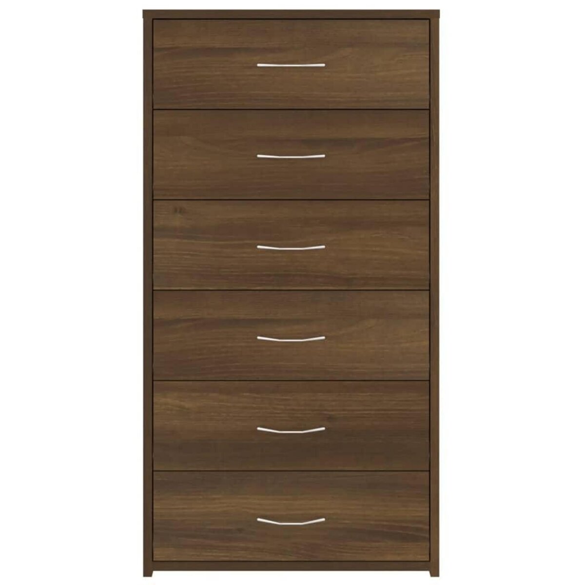 VIDAXL Buffet avec 6 tiroirs Chene brun 50x34x96 cm Bois d'ingenierie