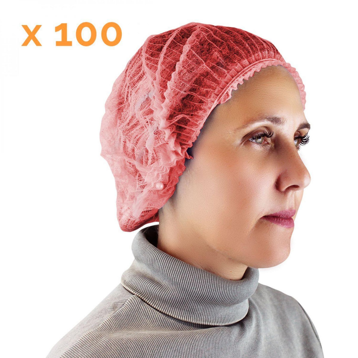 VIVEZEN Lot de 100 charlottes jetables