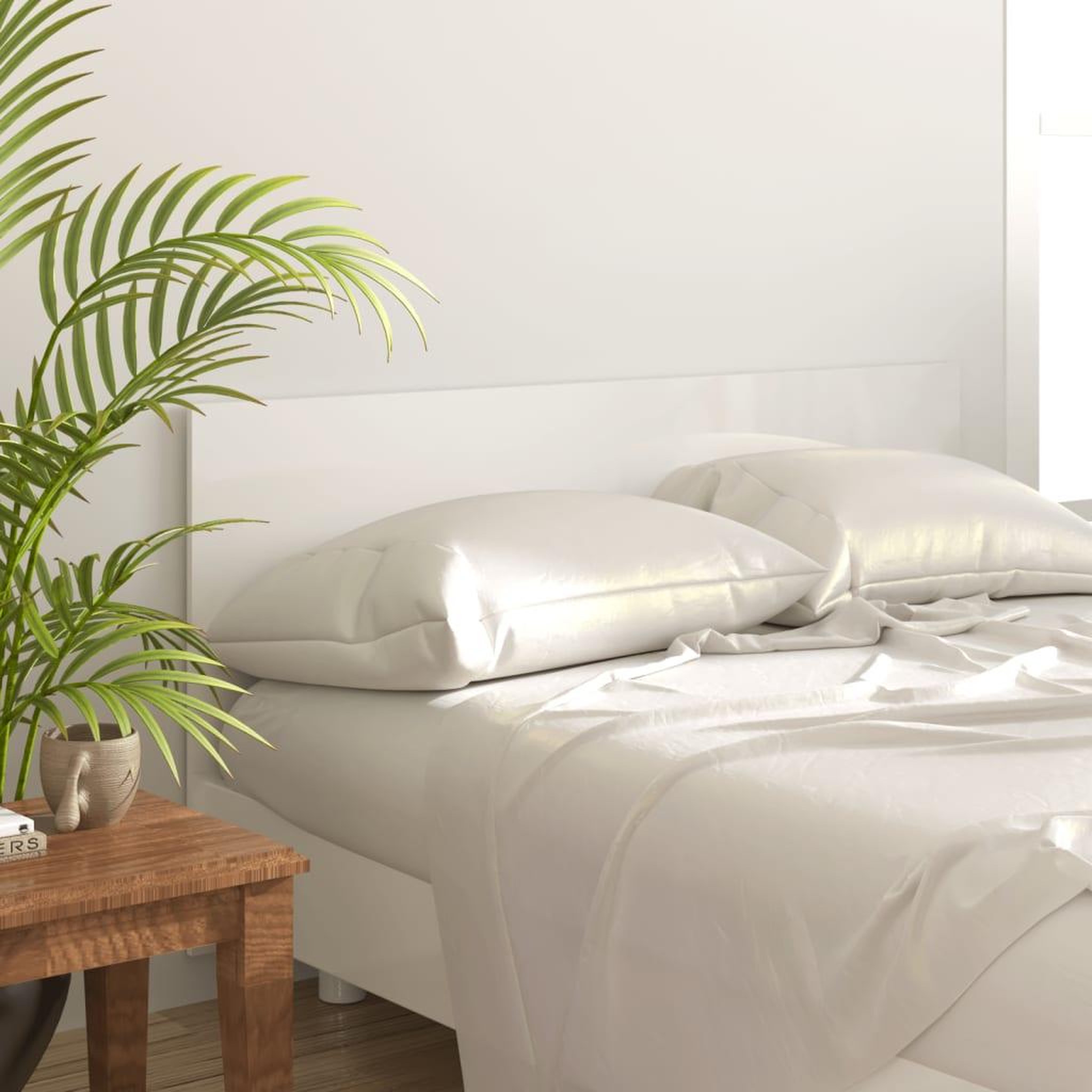 Voir la diapositive 1 : VIDAXL Tete de lit Blanc brillant 160x1,5x80 cm Bois d'ingenierie