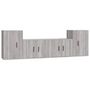 Voir la diapositive 2 : VIDAXL Ensemble de meubles TV 4 pcs Sonoma gris Bois d'ingenierie