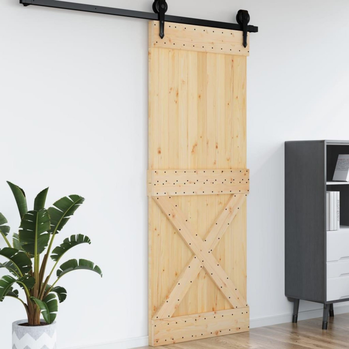 VIDAXL Porte NARVIK 90x210 cm bois massif de pin