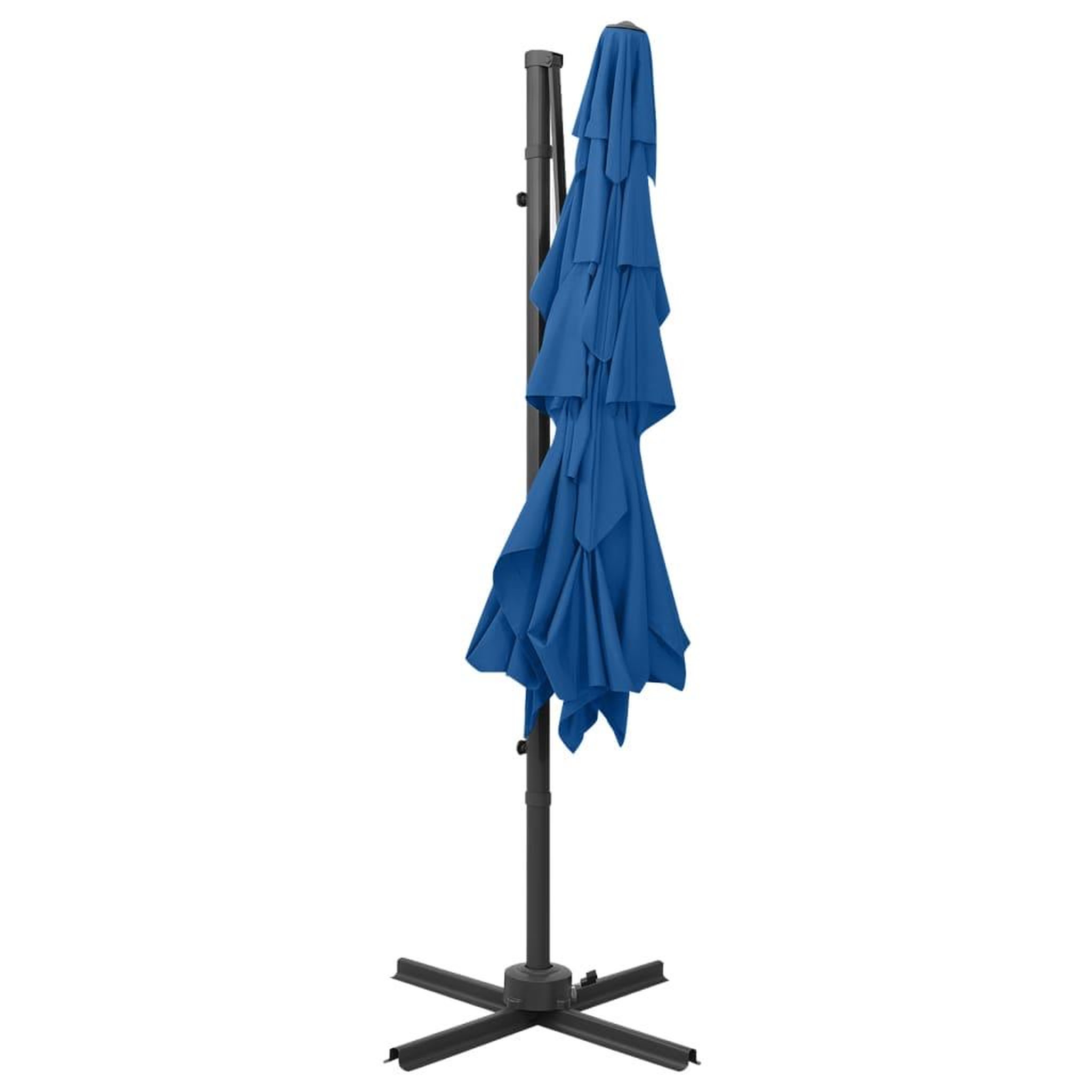 Voir la diapositive 5 : VIDAXL Parasol de jardin a 4 niveaux avec mat en aluminium bleu azure