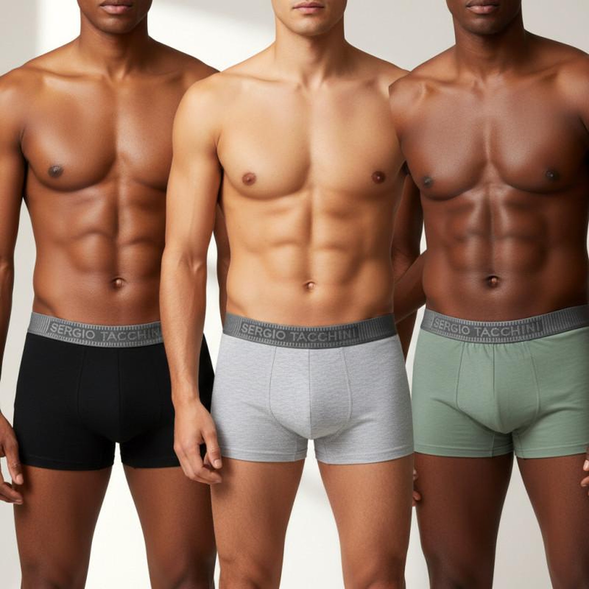 Voir la diapositive 4 : SERGIO TACCHINI Sergio Tacchini Pack de Boxers Homme Lot de 3