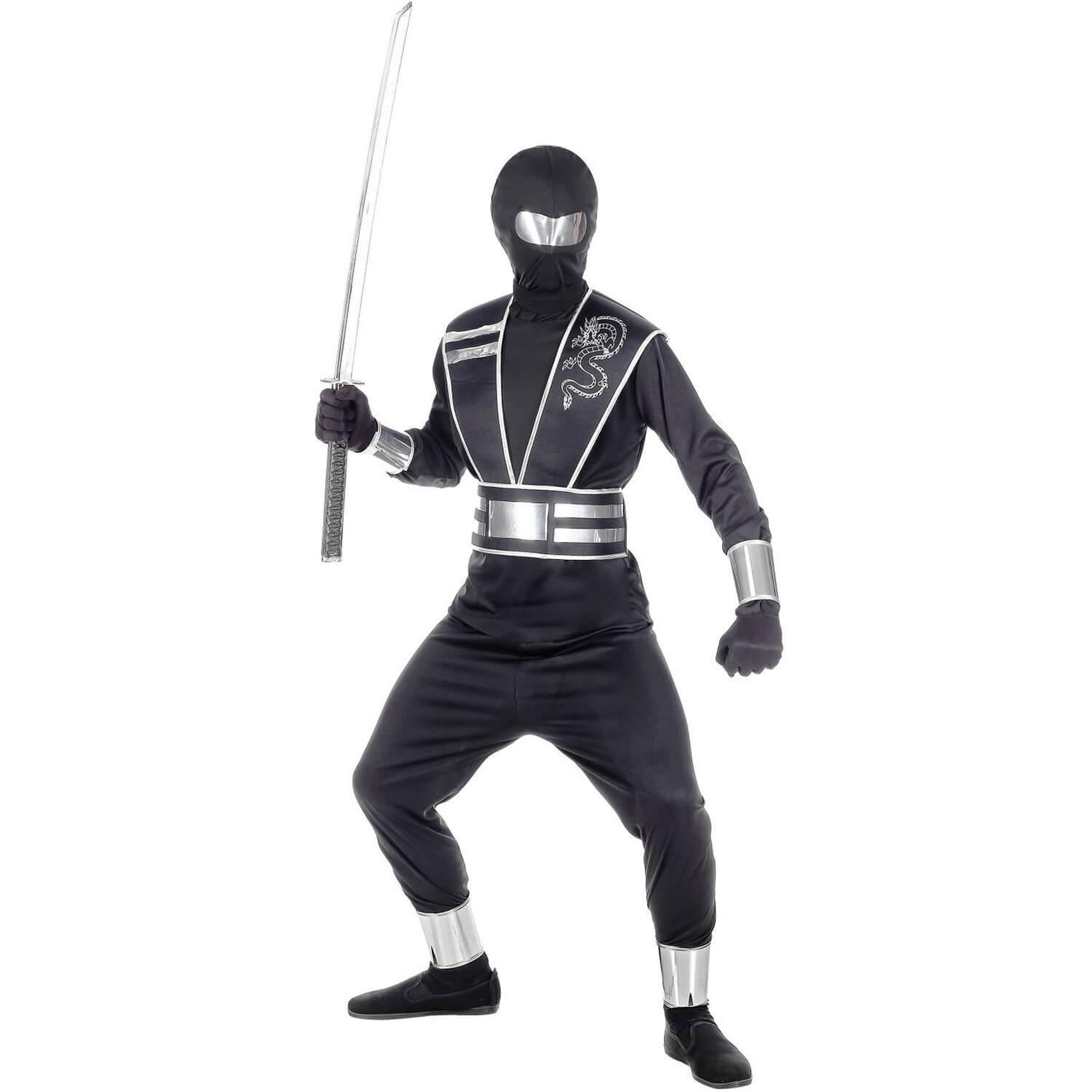 Voir la diapositive 2 : WIDMANN Déguisement Mirror Ninja - Garçon - 8/10 ans (128 à 140 cm)