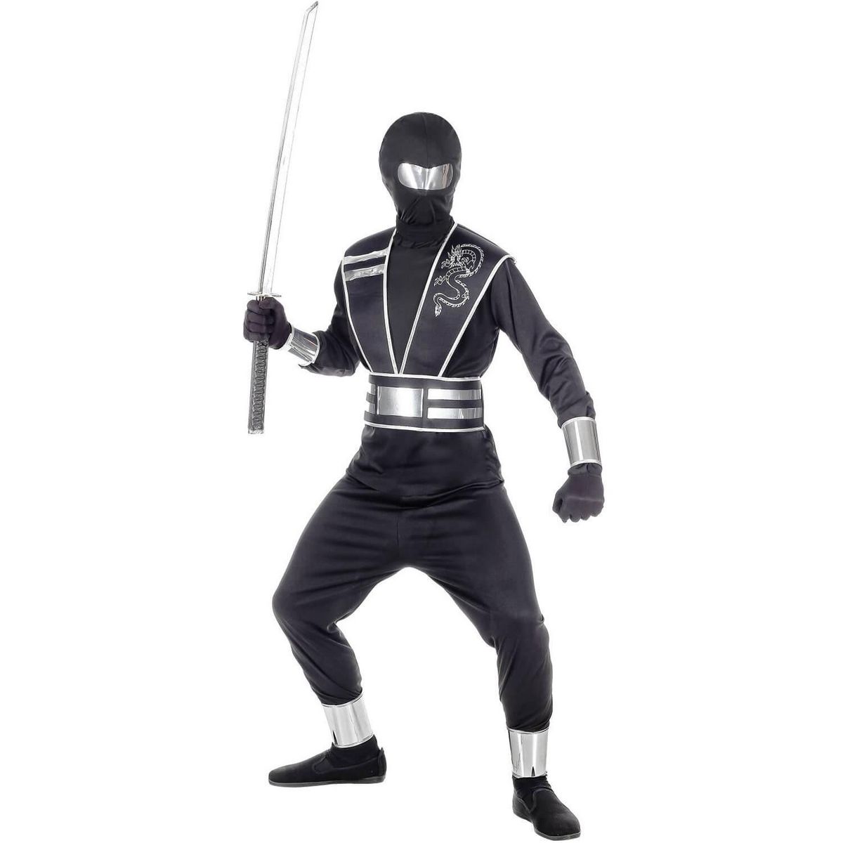 WIDMANN Déguisement Mirror Ninja - Garçon - 8/10 ans (128 à 140 cm)