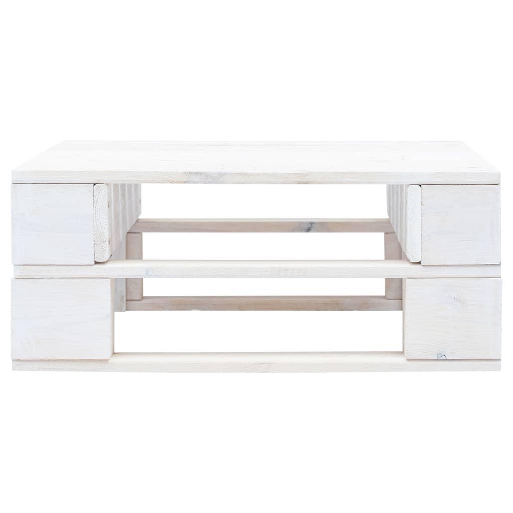 Voir la diapositive 3 : VIDAXL Pouf palette de jardin Bois de pin impregne de blanc