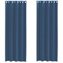 Voir la diapositive 2 : VIDAXL Rideaux en voile avec œillets 2 pcs bleu royal