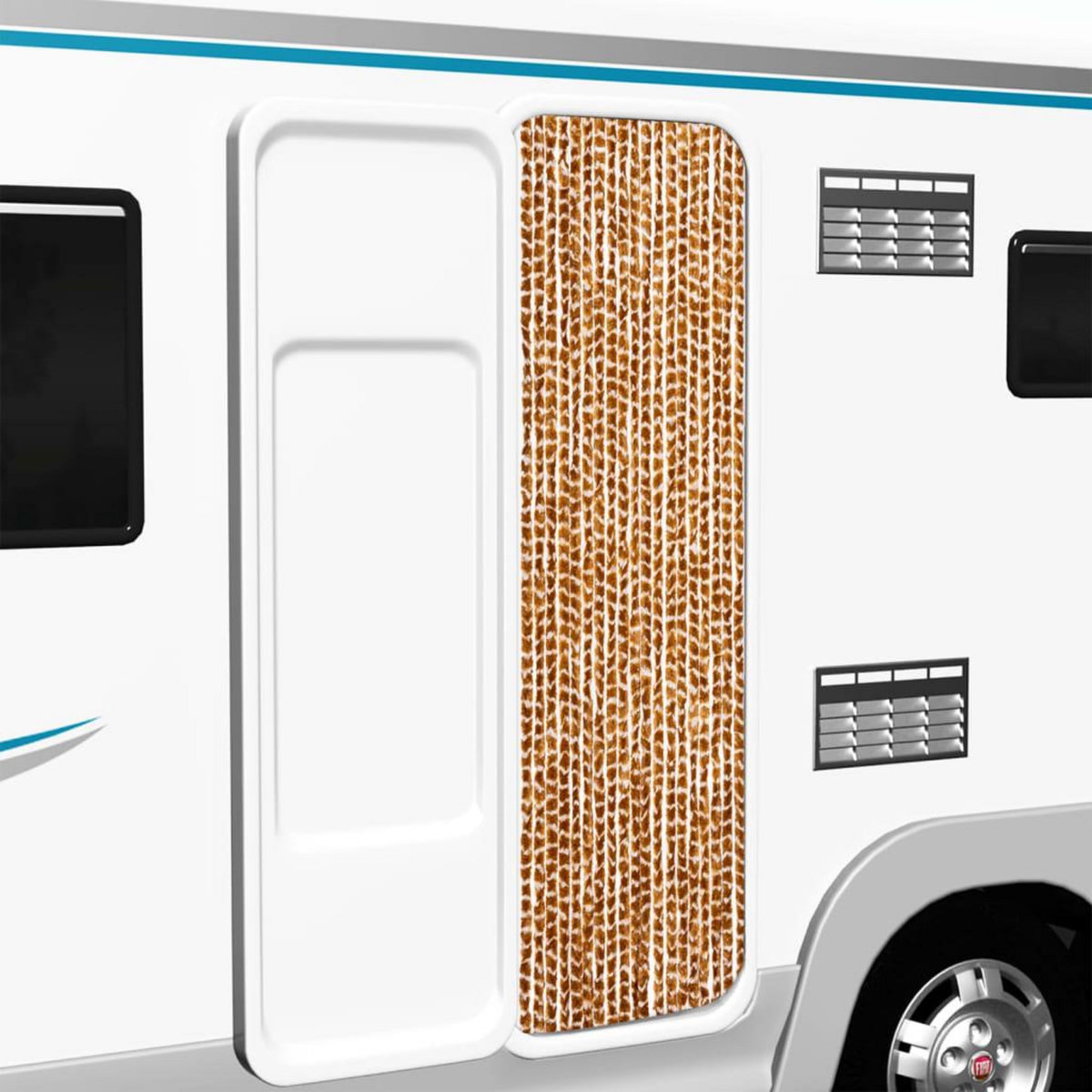 VIDAXL Moustiquaire Ocre et blanc 56x185 cm Chenille