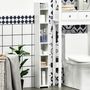 Voir la diapositive 4 : KLEANKIN Meuble bas colonne rangement salle de bain WC 3 portes 2 niches étagère blanc