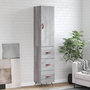 Voir la diapositive 1 : VIDAXL Buffet haut Sonoma gris 34,5x34x180 cm Bois d'ingenierie