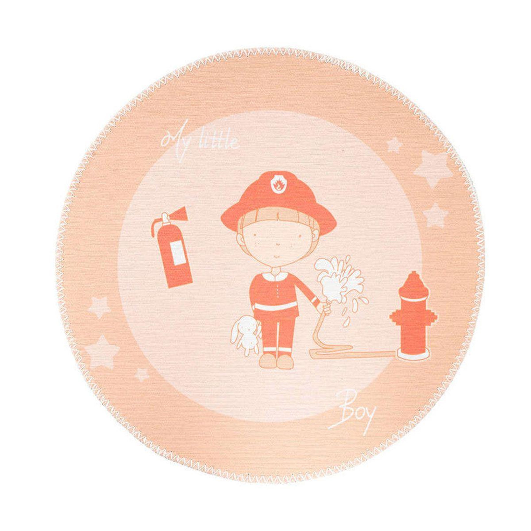 Paris Prix Tapis rond enfant imprimé  bambini  160cm orange