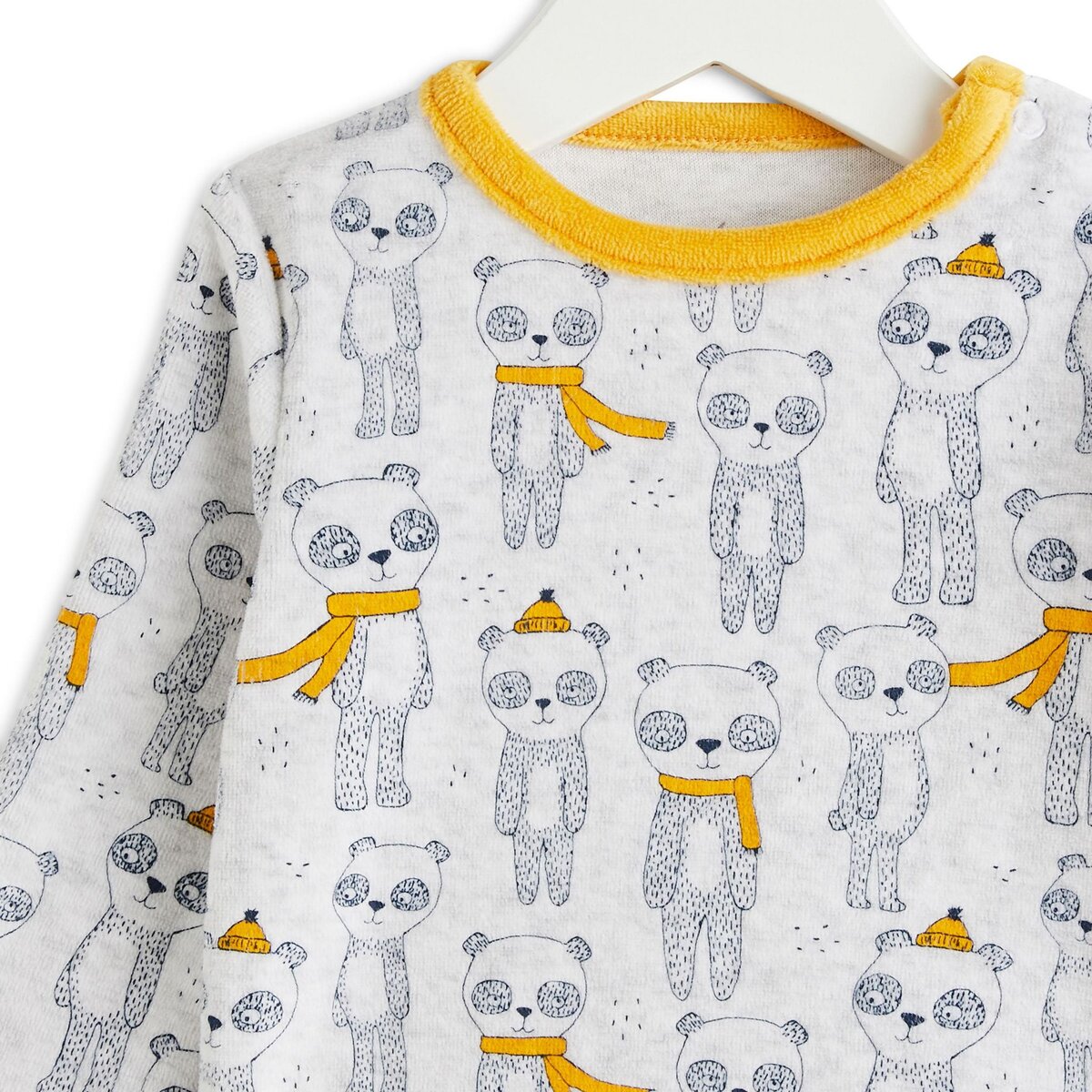 IN EXTENSO Pyjama velours 2 pièces pandas bébé garçon