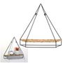 Voir la diapositive 2 : DIVERS Etagère murale design métal et corde Natural Living - L. 46 x H. 44 m - Noir
