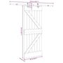 Voir la diapositive 6 : VIDAXL Porte coulissante et kit de quincaillerie 85x210 cm pin massif