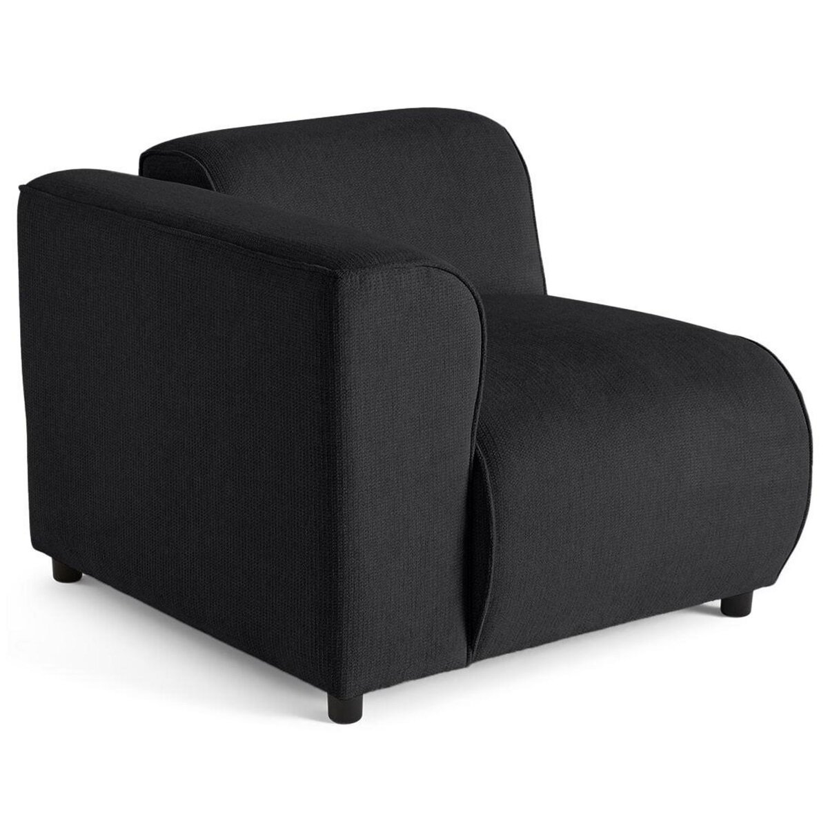 LISA DESIGN Suaro - module d'assise d'angle gauche en tissu texturé