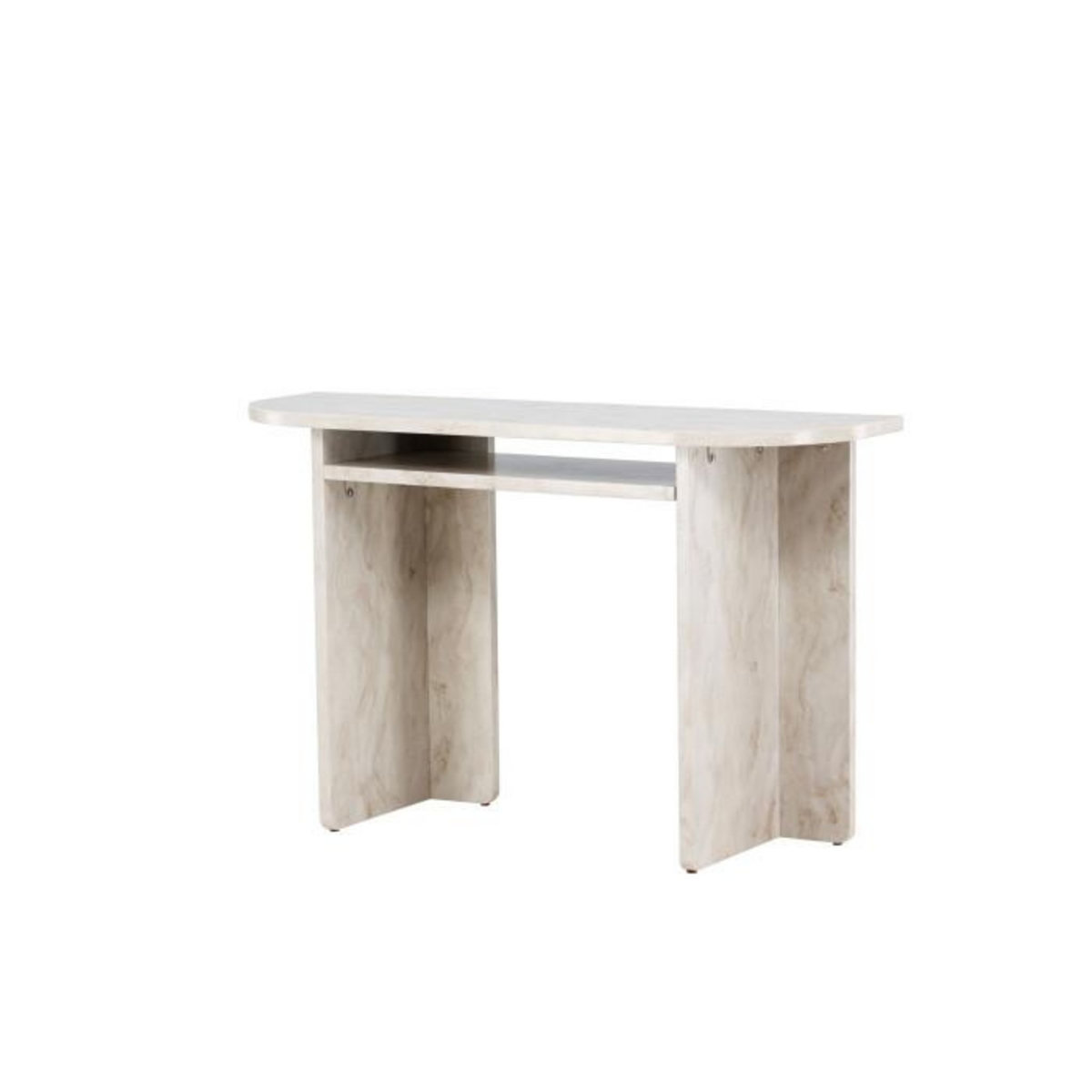 Paris Prix Console Effet Marbre  Alesund  120cm Beige