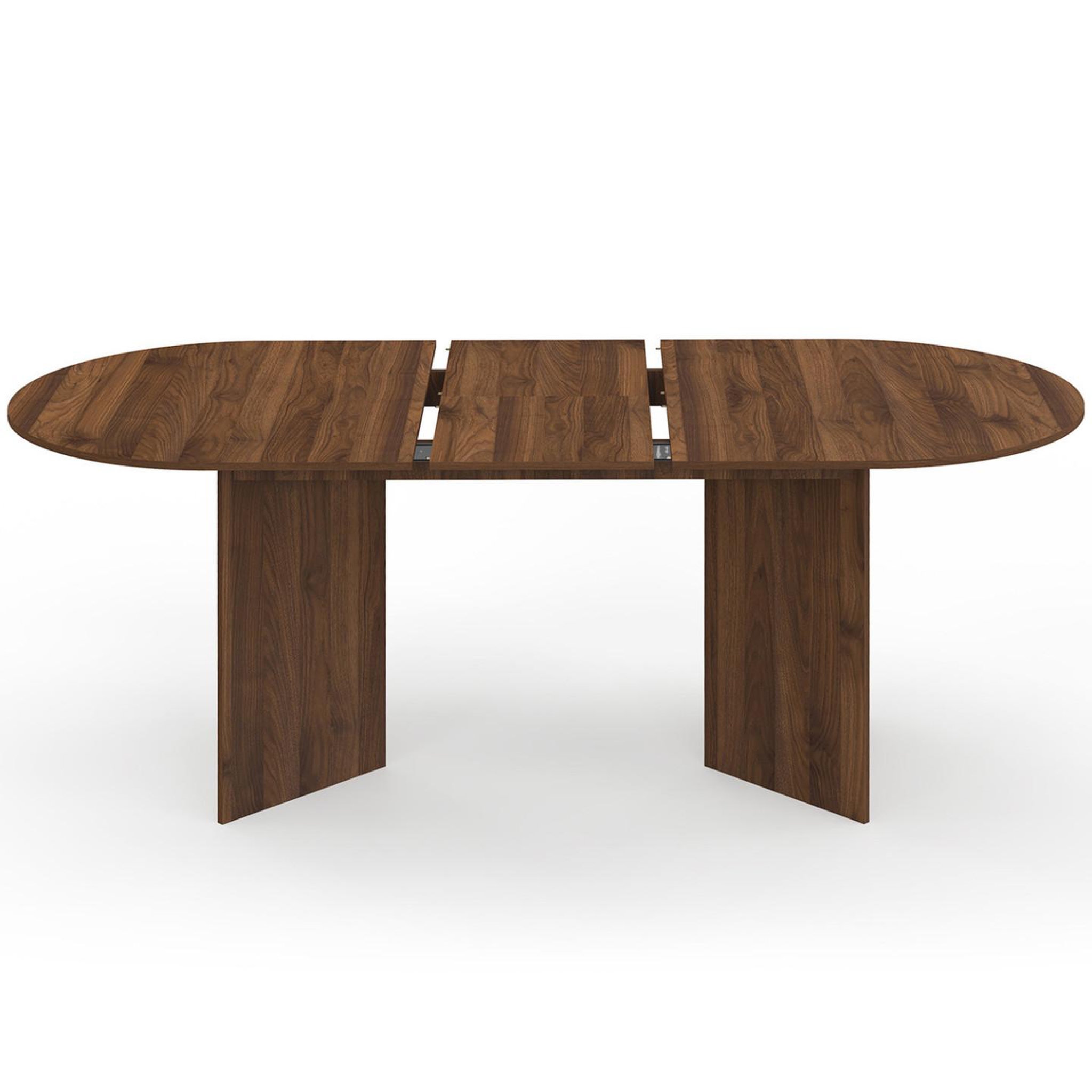 Voir la diapositive 3 : ID MARKET Table à manger extensible ovale marthe 6 -10 personnes noyer 160-200 cm