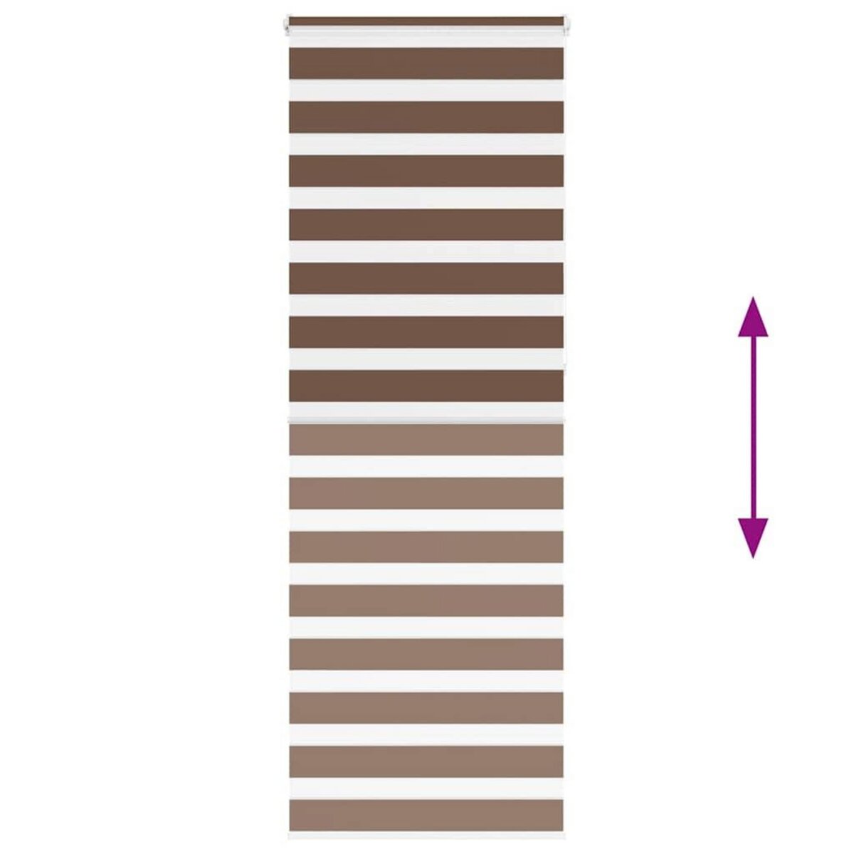 VIDAXL Store zebre marron 70x230 cm largeur du tissu 65,9 cm polyester