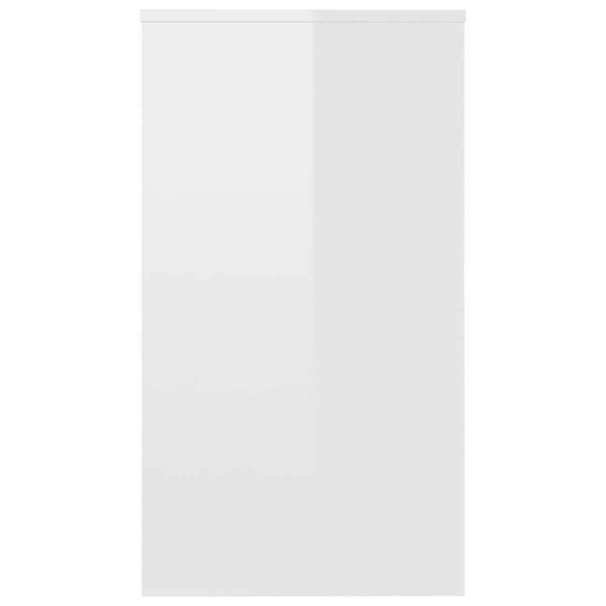 VIDAXL Bureau Blanc brillant 90x40x72 cm Bois d'ingenierie