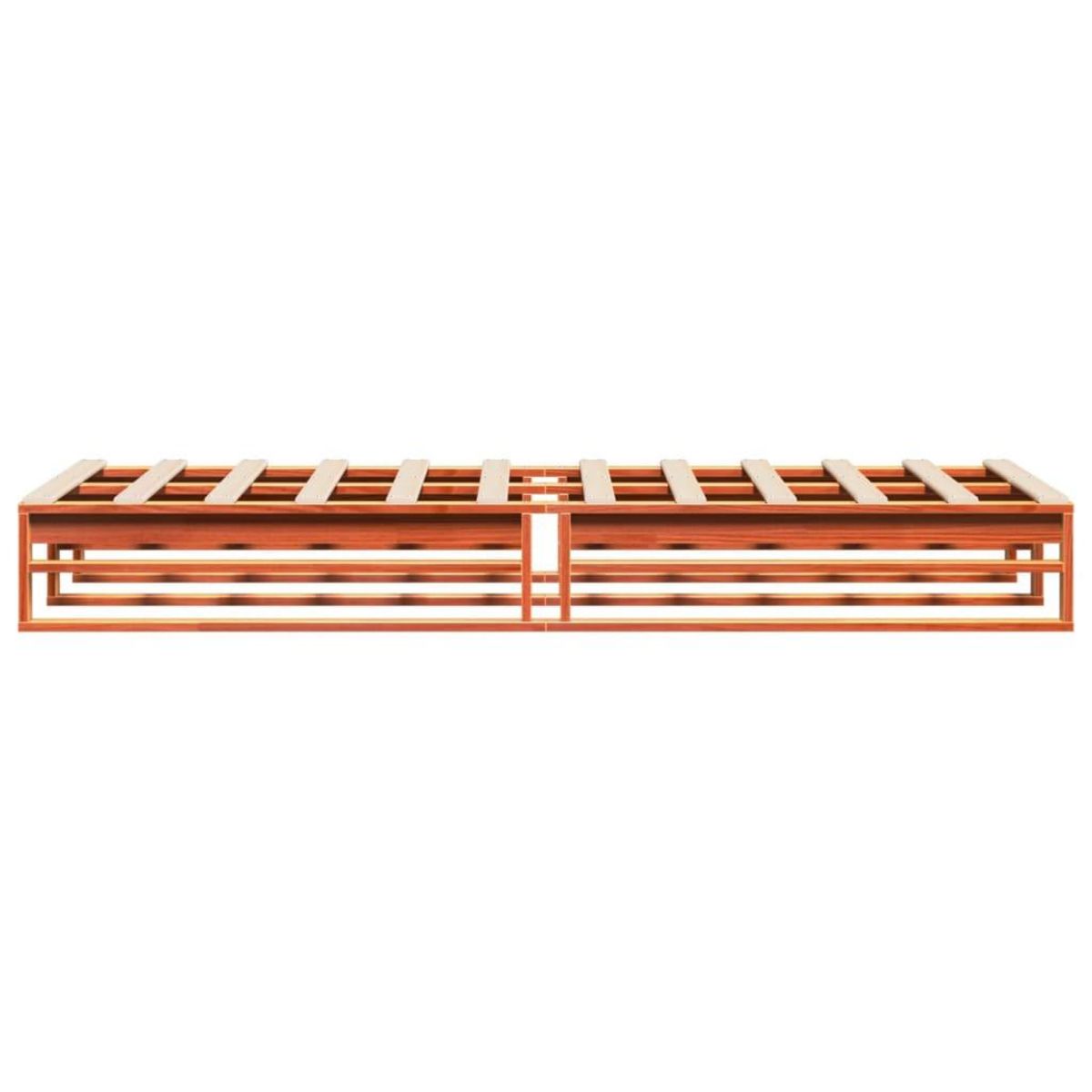 VIDAXL Cadre de lit sans matelas cire marron 75x190 cm bois pin massif