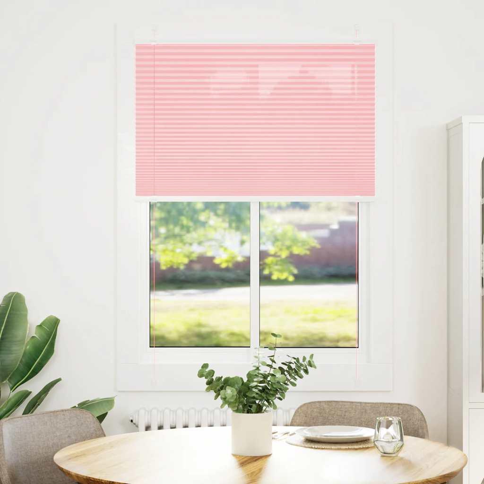 Voir la diapositive 2 : VIDAXL Store plisse rose 85x150 cm largeur du tissu 84,4 cm polyester