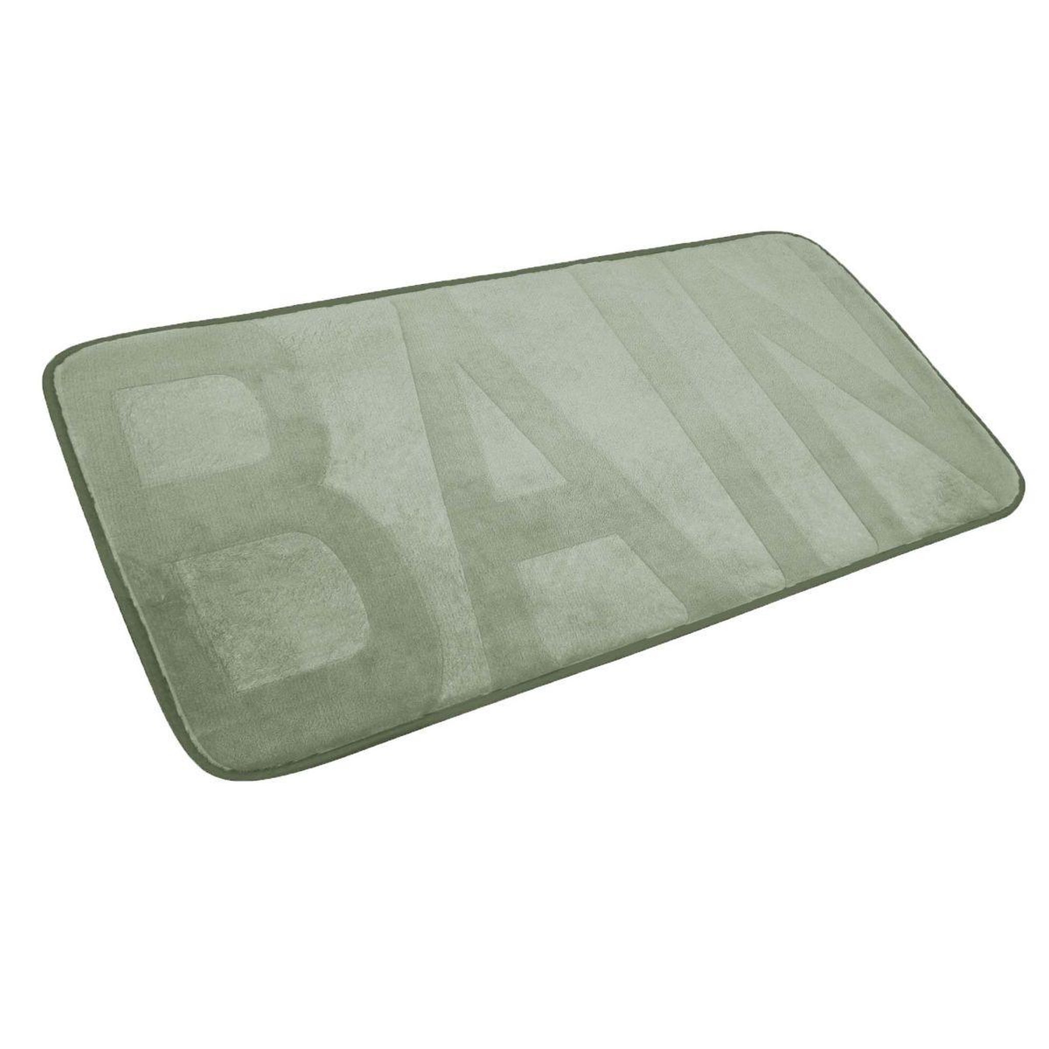 Voir la diapositive 2 : Douceur d'Intérieur Tapis de bain microfibre  relief  45x75cm sauge