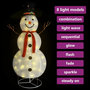 Voir la diapositive 3 : VIDAXL Figurine de bonhomme de neige de Noël a LED Tissu 180 cm