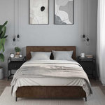 VIDAXL Tables de chevet 2 pcs noir 40x40x55 cm bois d'ingenierie