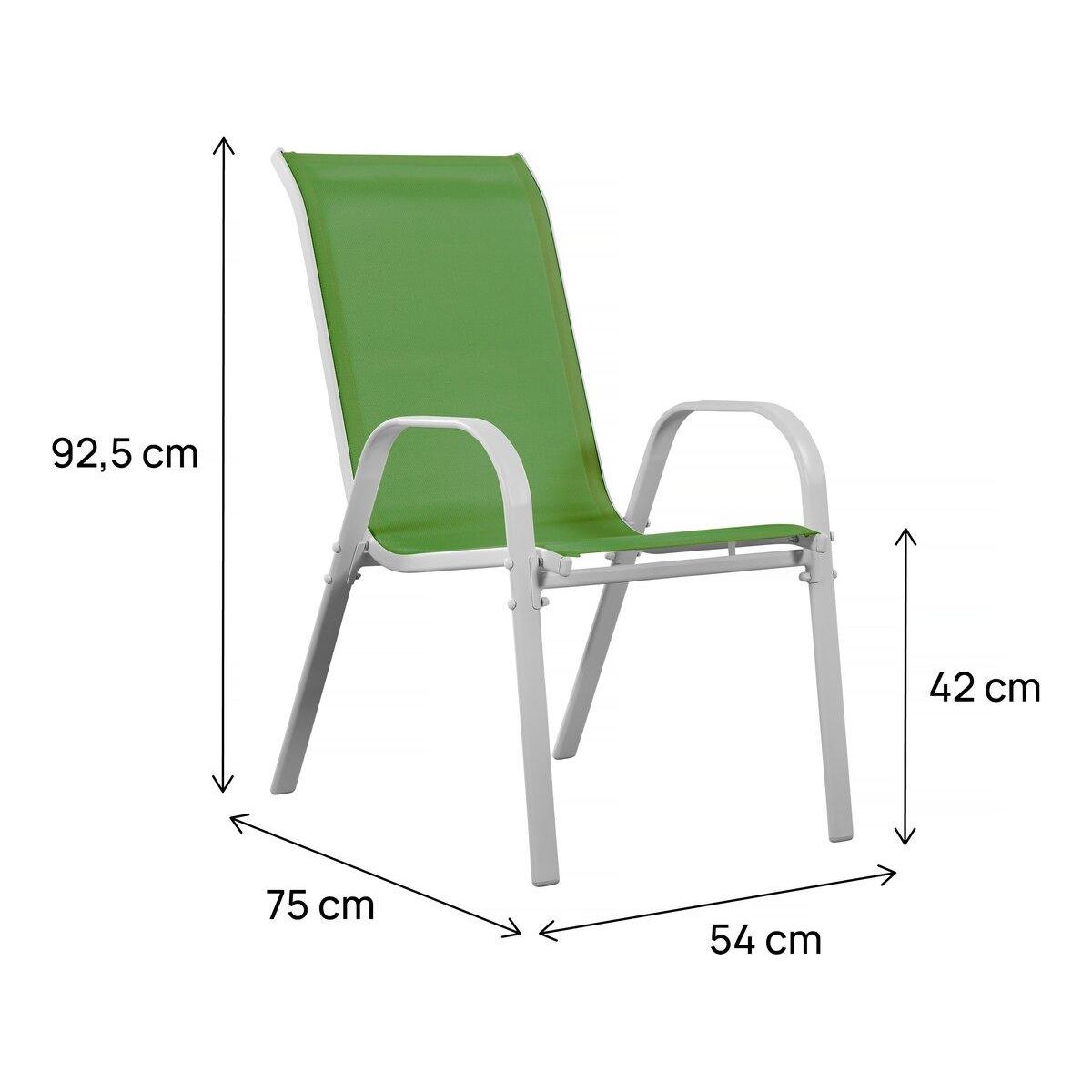 Habitat et Jardin Fauteuil jardin Textilène  Cordoba  - Phoenix - Vert - Lot de 2