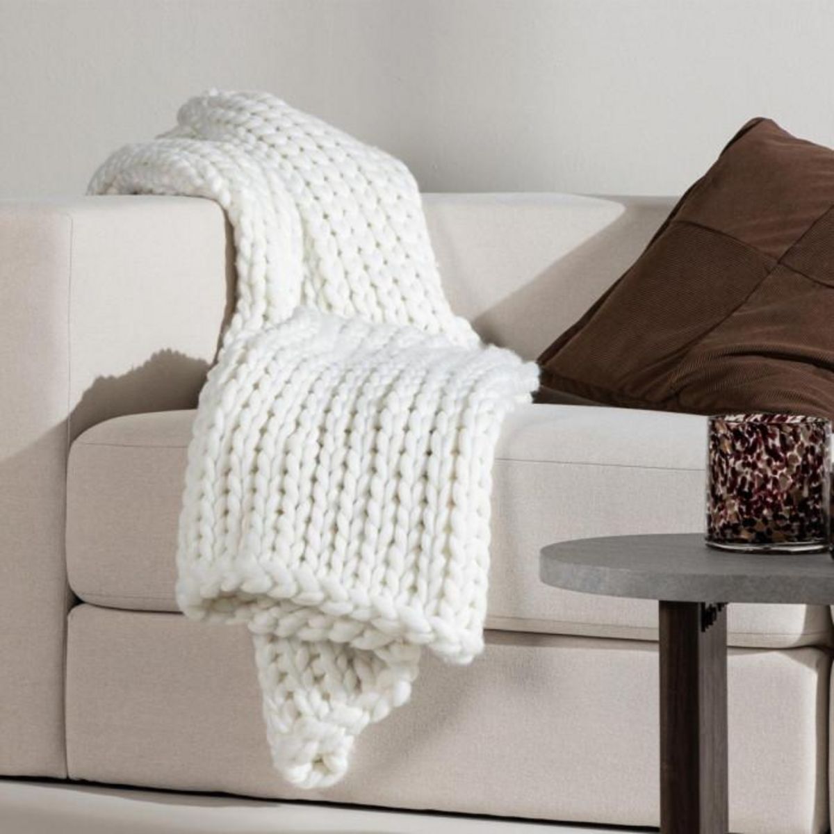 Paris Prix Plaid Tissé Uni  Kate  130x170cm Blanc