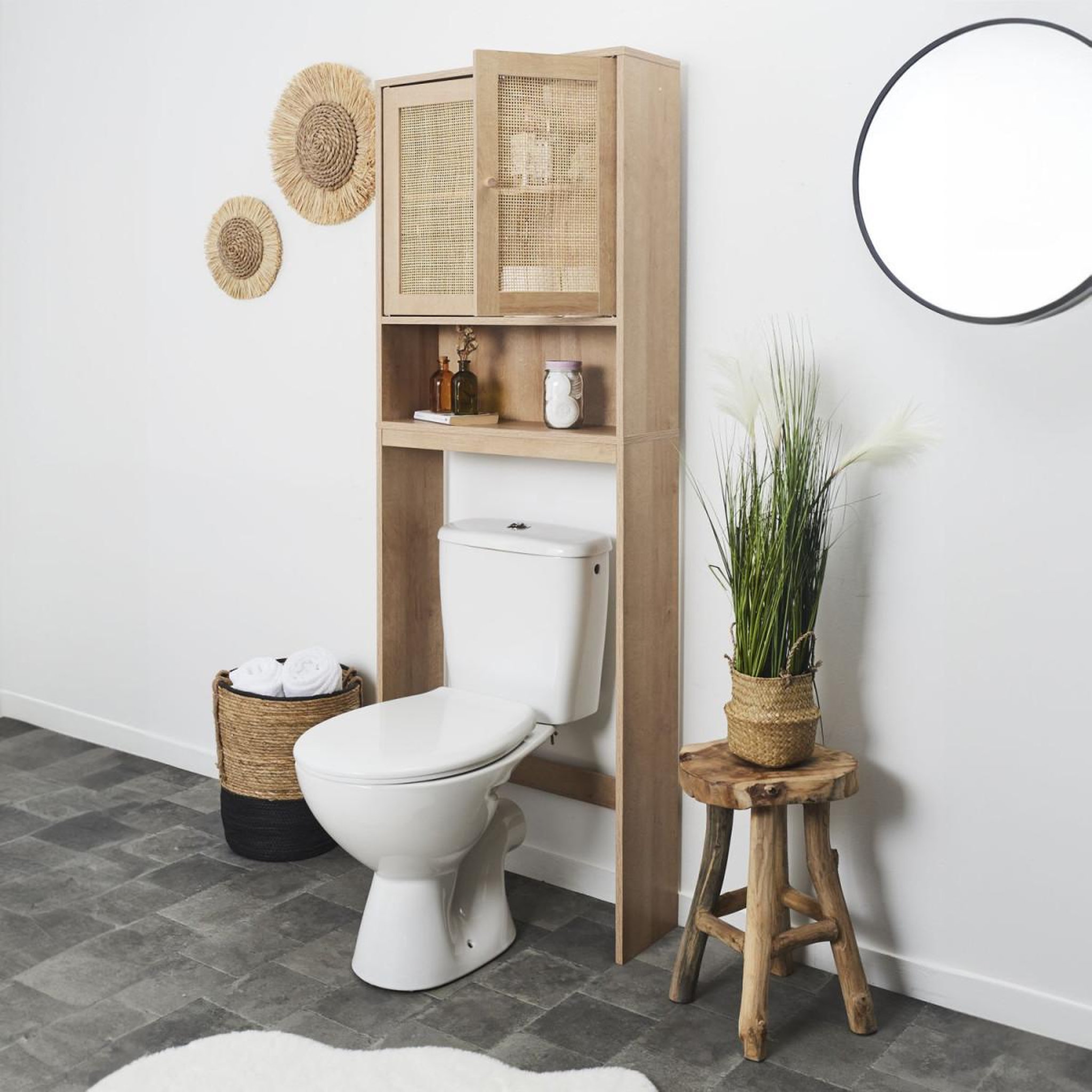 Voir la diapositive 6 : The Home Deco Factory Meuble wc en bois  bali  166cm marron