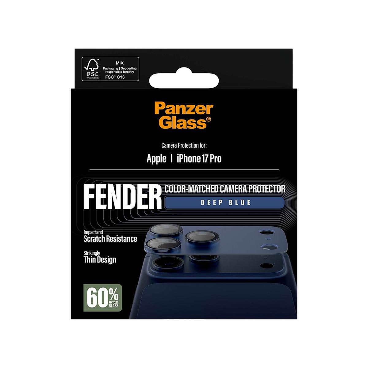 PANZERGLASS Protège objectif iPhone 17 Pro protège obj bleu intense