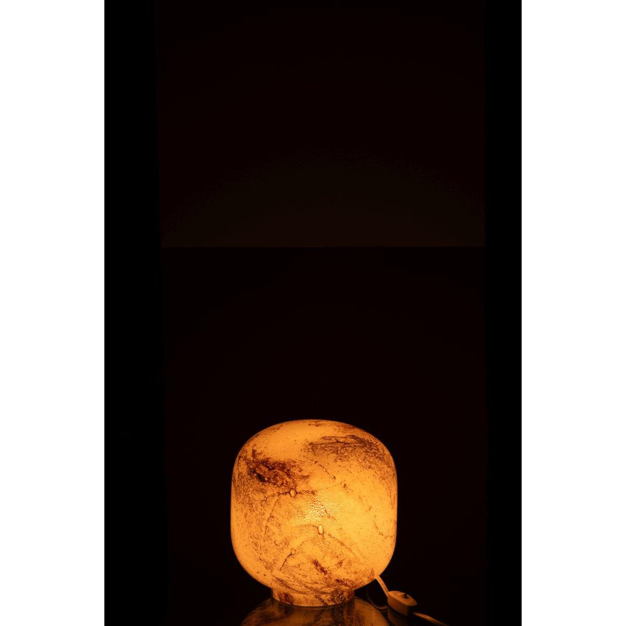 Voir la diapositive 3 : J-LINE Lampe à poser en verre  bola  21cm multicolore