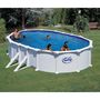 Voir la diapositive 1 : GRE Piscine hors sol acier ovale - Blanche - 6,34 x 3,99 x H 1,32 m - ATLANTIS