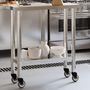 Voir la diapositive 1 : VIDAXL Table de travail de cuisine avec roues 82,5x30x85 cm inox